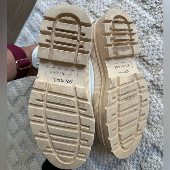 Everlane Organic Cotton Canvas Combat Lace Lugged Sole Boots White 6 - Picture 8 of 8